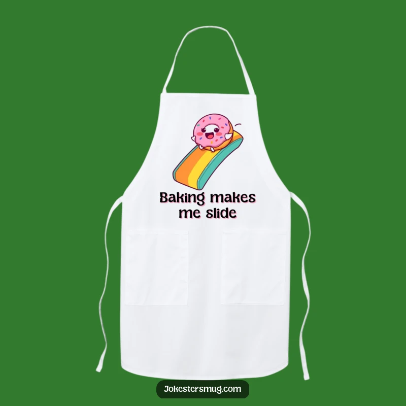 Funny Donut Rainbow Slide Apron: Cook with Sweet Fun
