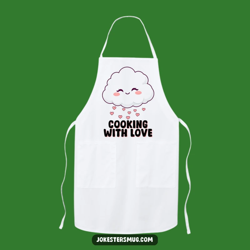 Funny Winking Cloud Apron: Cook with Mischievous Love