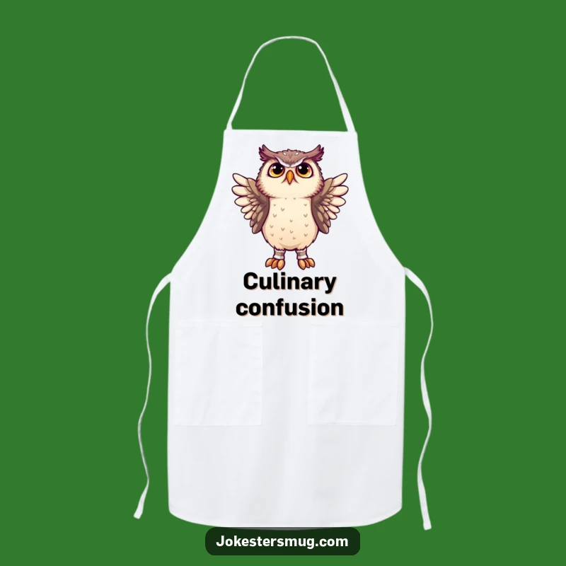 Funny Confused Owl Wing Socks Apron - Hilarious Kitchen Accessory