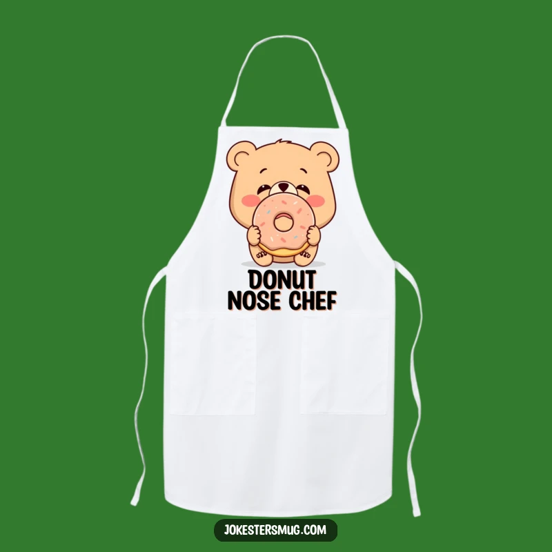 Funny Bewildered Bear Apron: Hilarious Kitchen Wear for Sweet Cooks