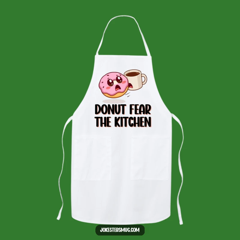 Funny Donut & Mug Chase Apron: Cook Up A Laugh
