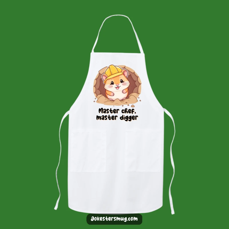 Funny Hamster Hard Hat Apron: Dig In With Laughter