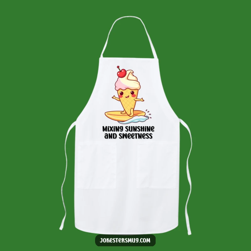 Funny Ice Cream Banana Surfboard Apron: Cook Up Some Laughs