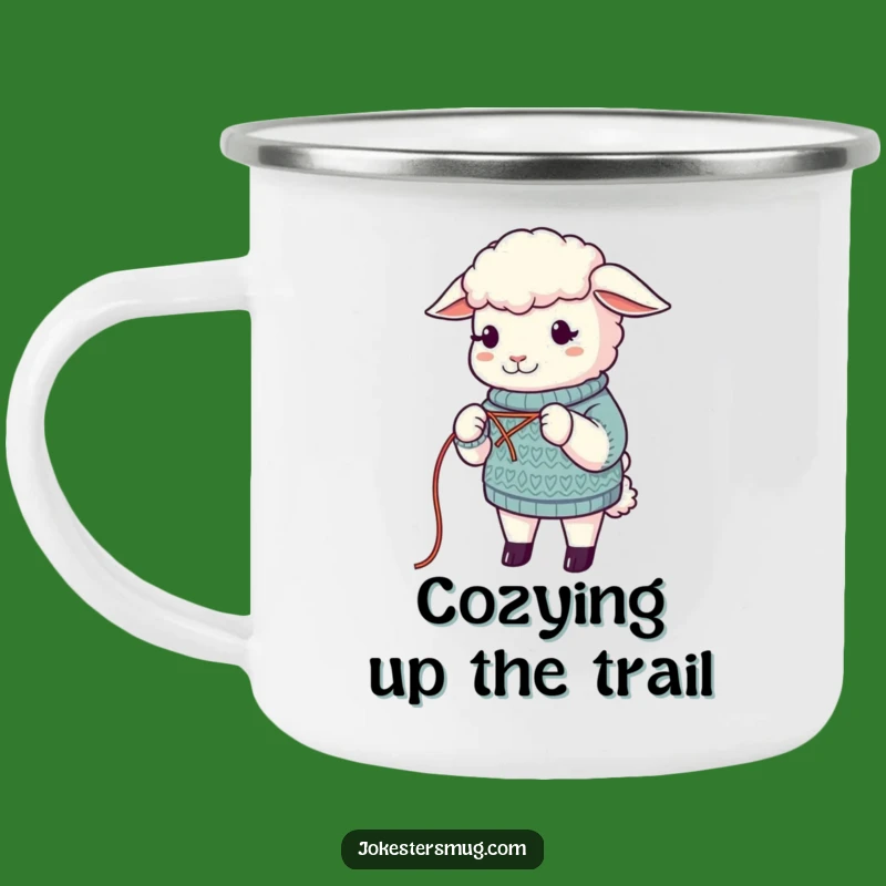 Funny Sheep Camping Mug: Wool Knitting Humor, Adventure Ready and Funny Gift