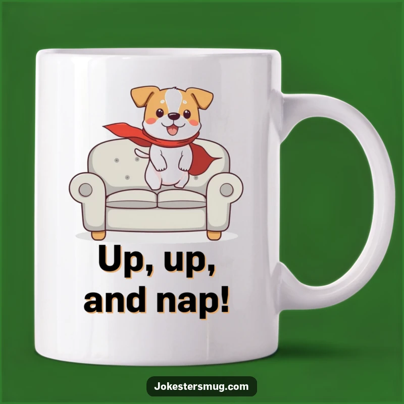 Funny Flying Dog Mug: Hilarious Pet Lover Gift for Superhero Dog Fans