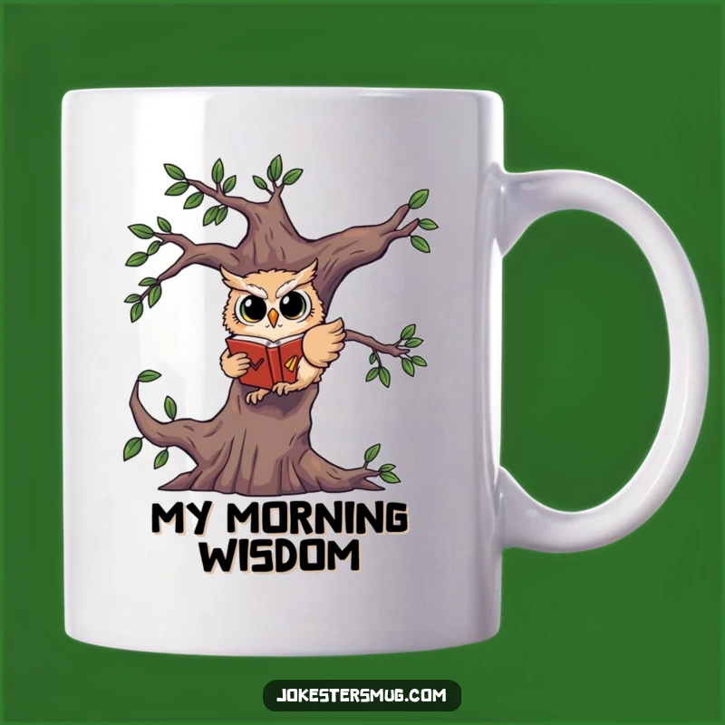 Funny Owl Book Lover Mug: Startled Fall Surprise, Perfect Humorous Gift for Readers