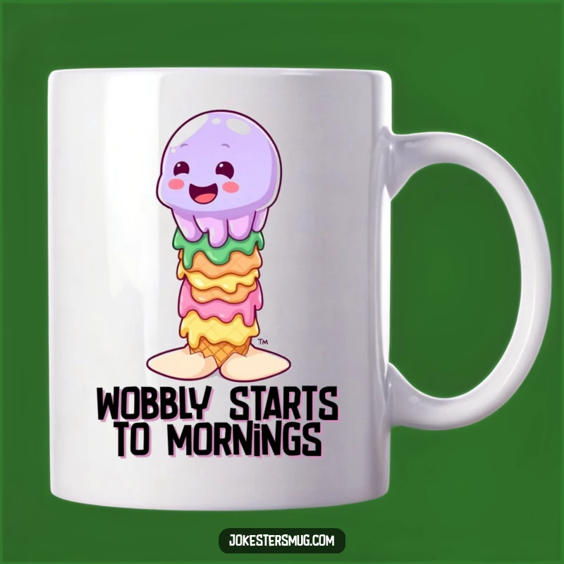 Funny Wobbly Jelly Ice Cream Mug: Sweet Balance Humor, The Ultimate Funny Gift