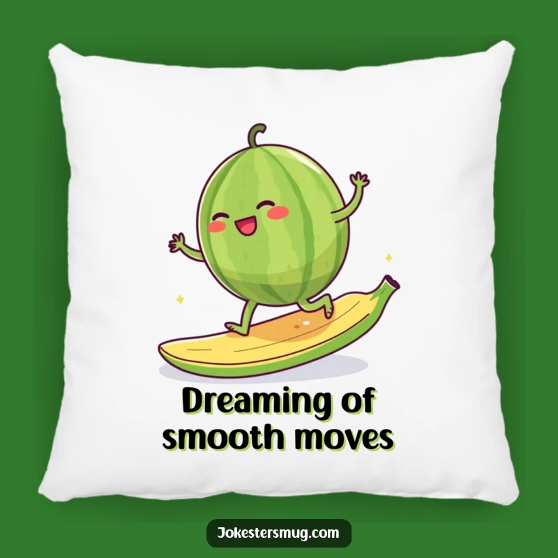 Cozy Funny Watermelon Moonwalk Pillow: Giggling Fruit Comfort, Soft Funny Gift