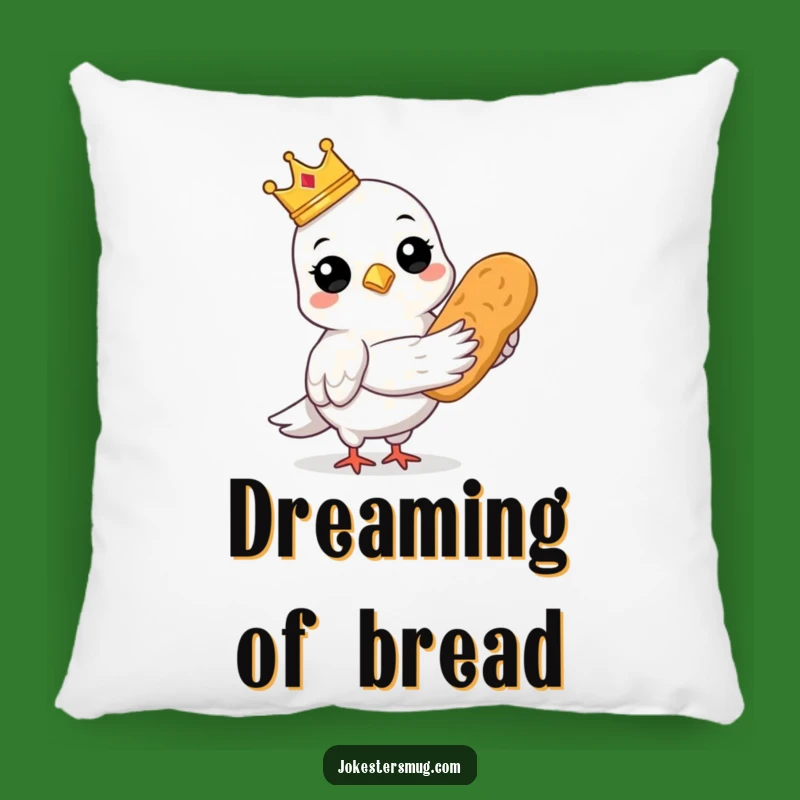 Funny Pigeon King Pillow: Soft Comfort with a Royal Bird Design