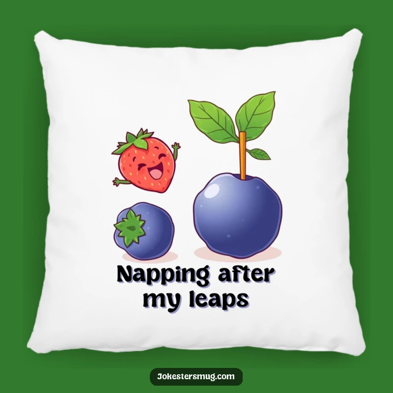 Funny Strawberry Pillow: Cozy Up With A Vaulting Berry - Comforting Funny Gift!