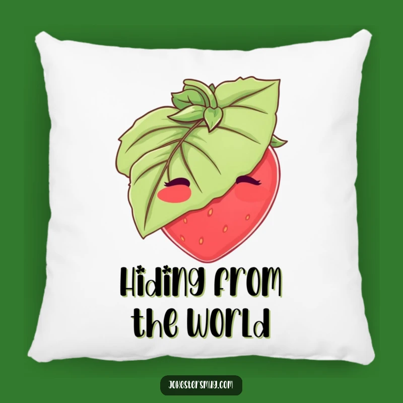 Funny Strawberry Pillow: Cozy Shy Design, Comfort and Funny Gift