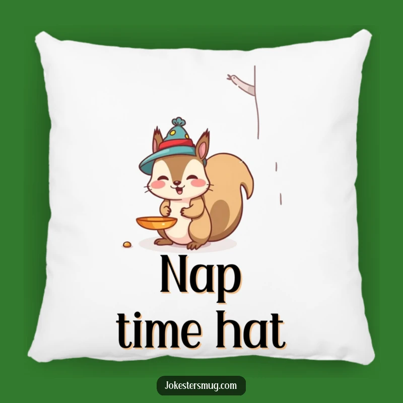 Funny Squirrel Bird Feeder Pillow: Cozy Comfort with Woodland Humor