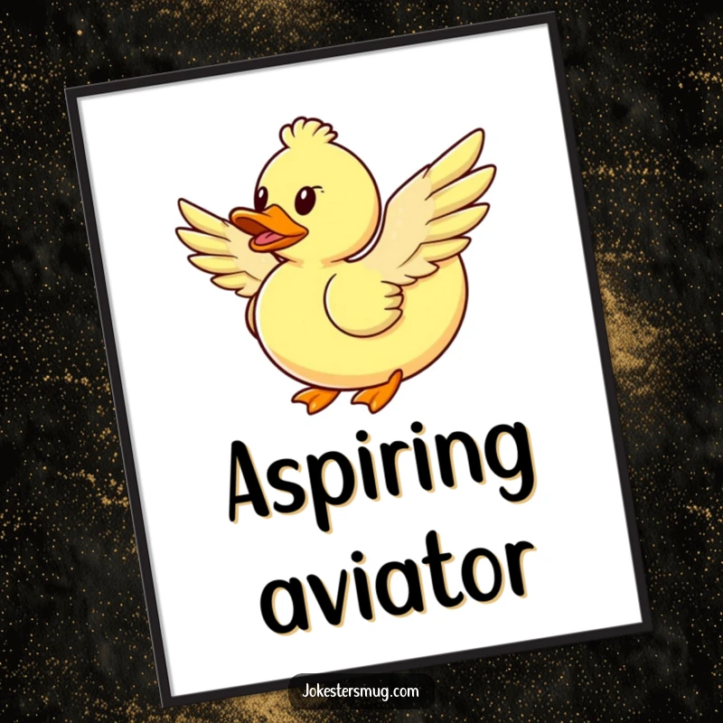 Funny rubber duck flying digital art print, with feathered wings, humorous illustration, instant download, unique funny gift.