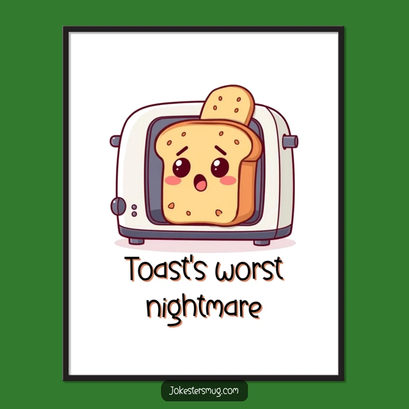 Funny Toaster Escape Bread Digital Print: Instant Hilarious Wall Art