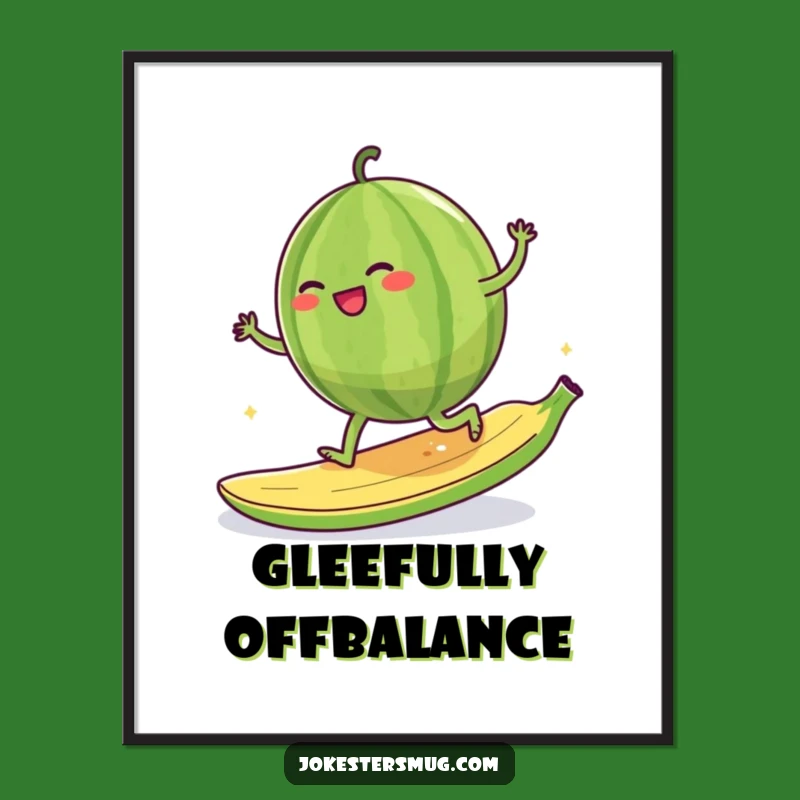 Funny Watermelon Moonwalk Digital Art: Giggling Fruit Art, Instant Fun Download, Funny Gift