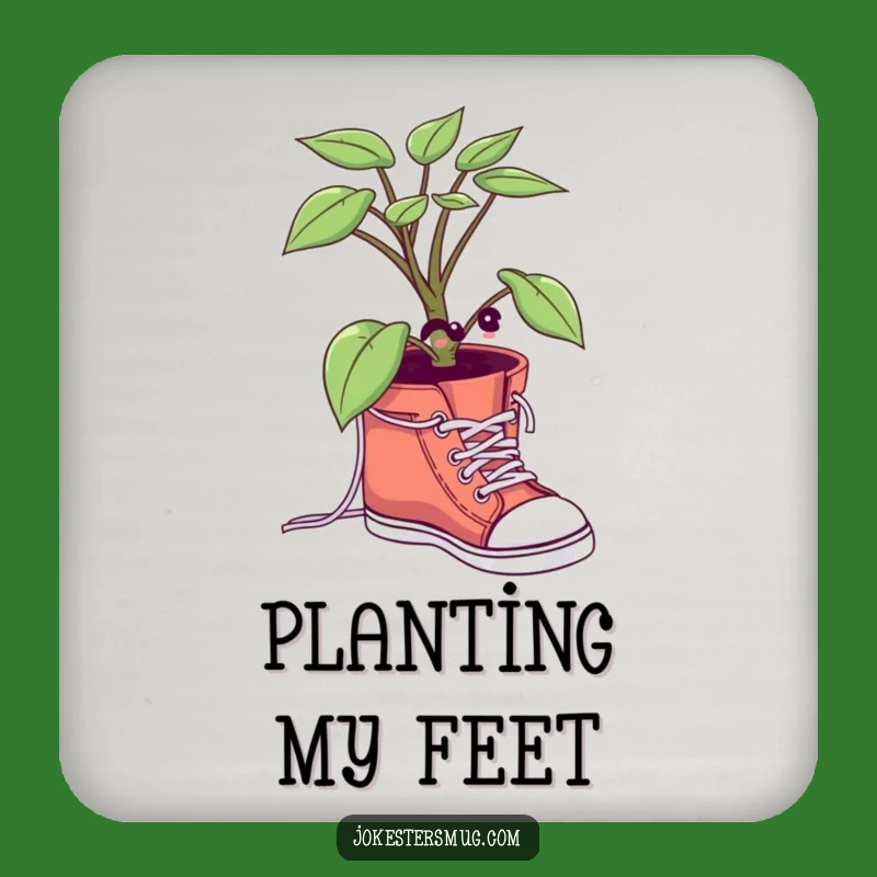 Funny Plant Shoelace Coaster: Protect Surfaces with Botanical Humor