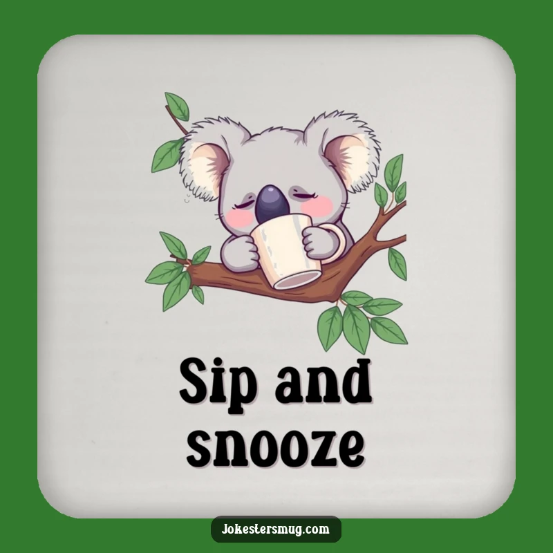 Funny Sleeping Koala Coasters: Protect Tables with Sleepy Charm Gift