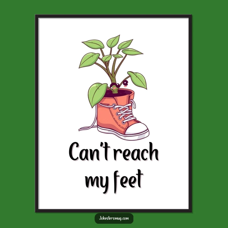 Funny Plant Shoelace Poster: Comical Botanical Art for Your Walls
