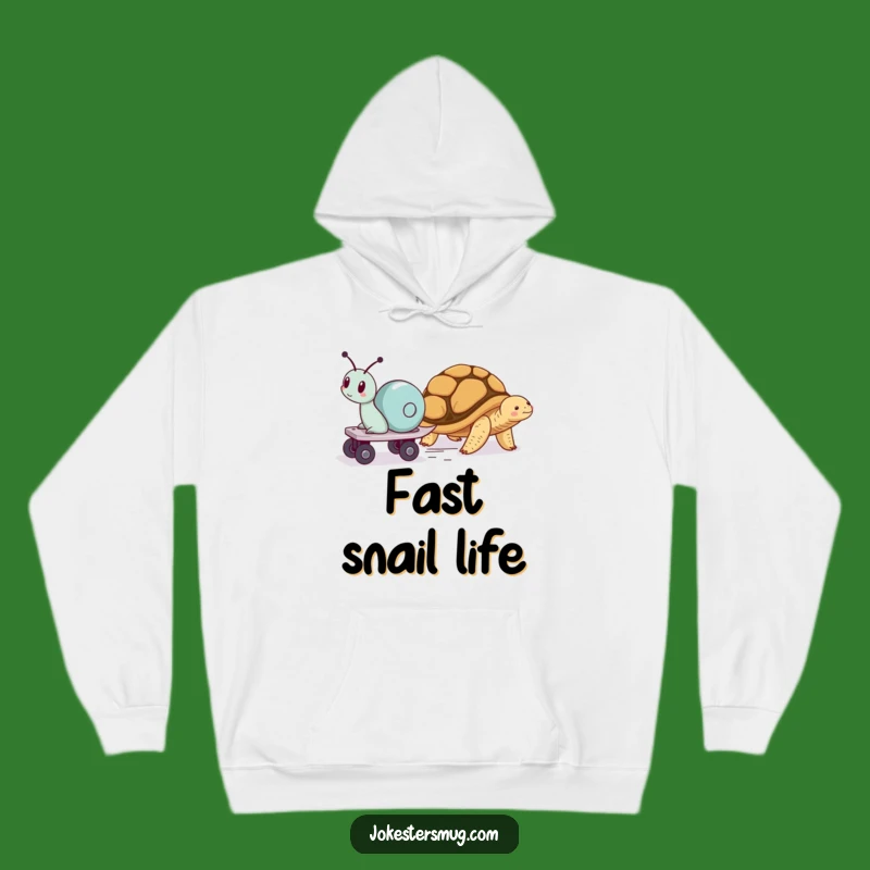 Funny Snail Skater Hoodie Cozy Tortoise Nap Race Humor Gift