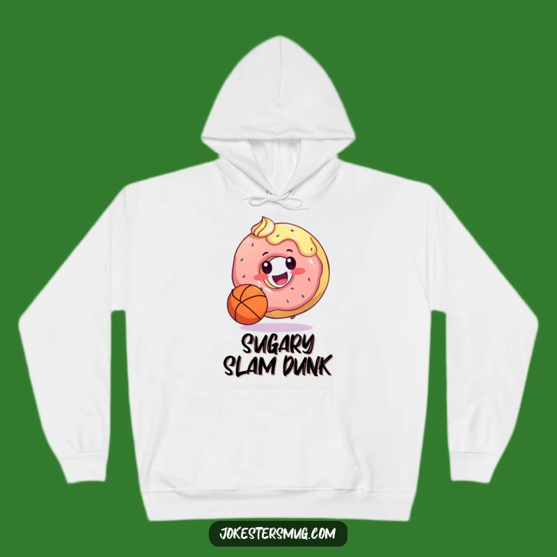 Funny Donut Basketball Hoodie: Cozy Sports Fan Gear for Sweet Comfort