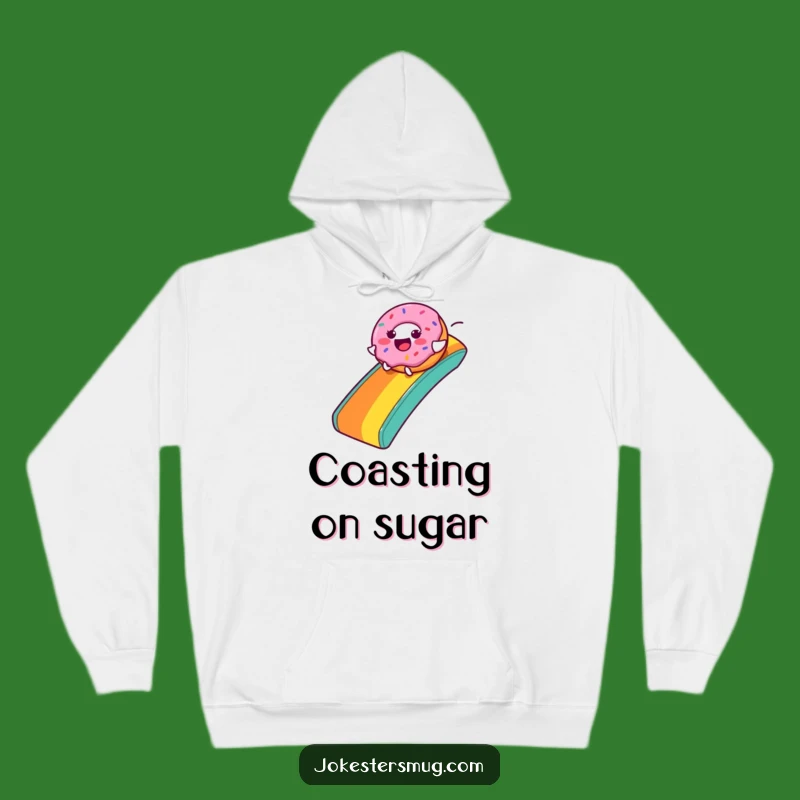 Funny Donut Rainbow Slide Hoodie: Cozy Comfort with Sweet Adventure
