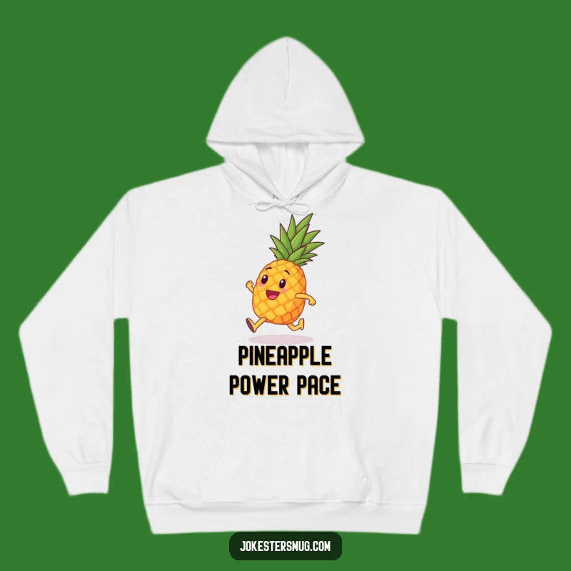 Funny Pineapple Marathon Hoodie: Cozy Fitness Gear for Determined Athletes