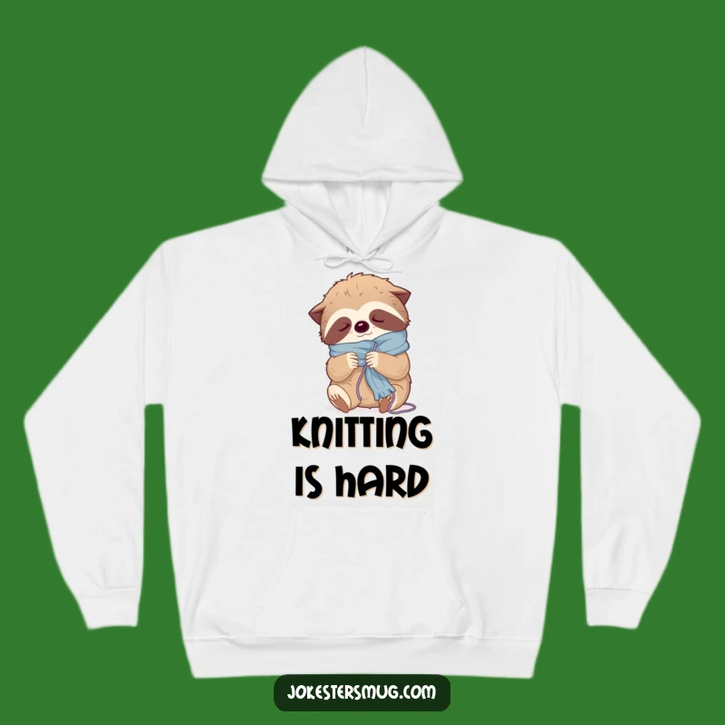 Funny Sloth Knitting Hoodie: Cozy & Sleepy Crafter, Excellent Funny Gift