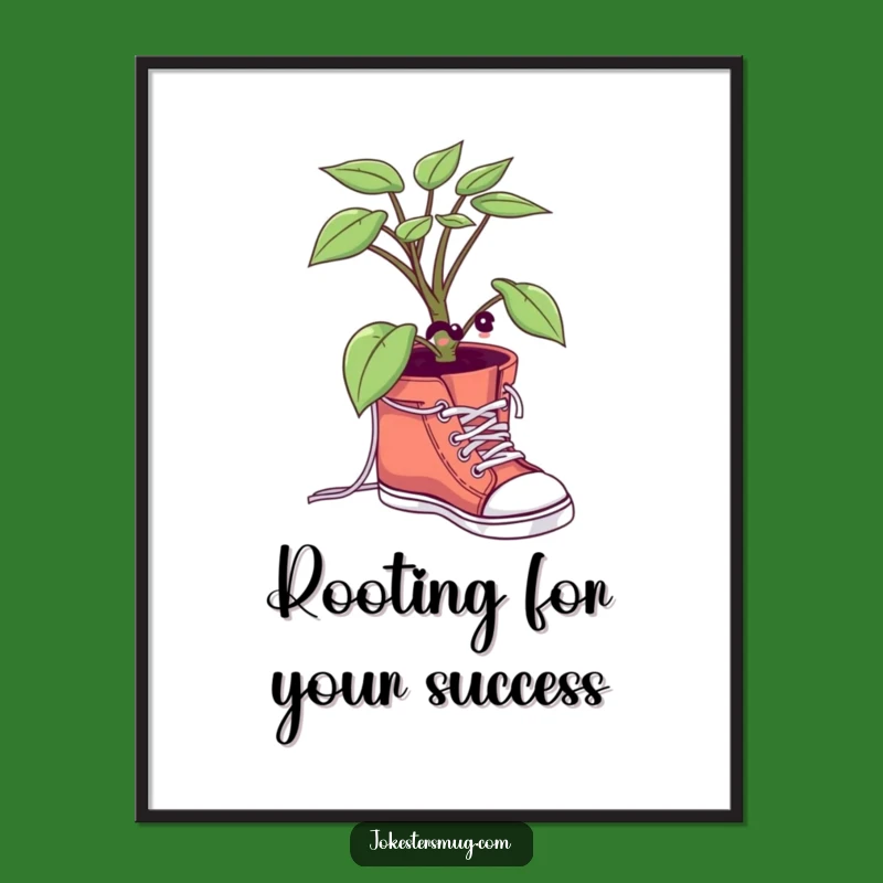 Free Printable Funny Plant Wall Art: Tying Shoes, Downloadable Art for Your Home