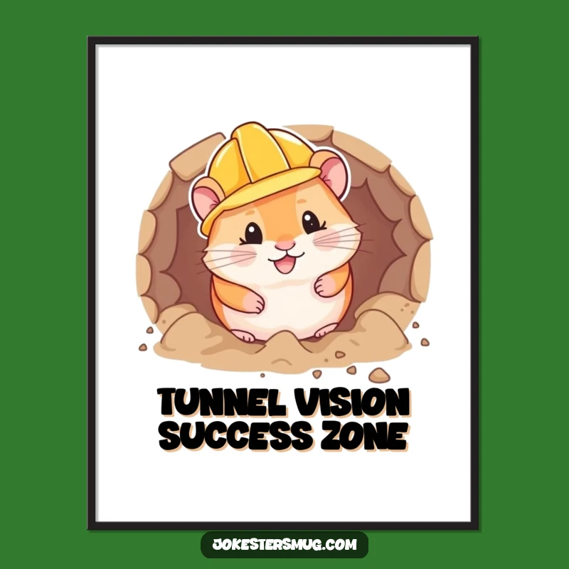 Funny Free Printable Wall Art: Hamster Miner - DIY Downloadable Decor