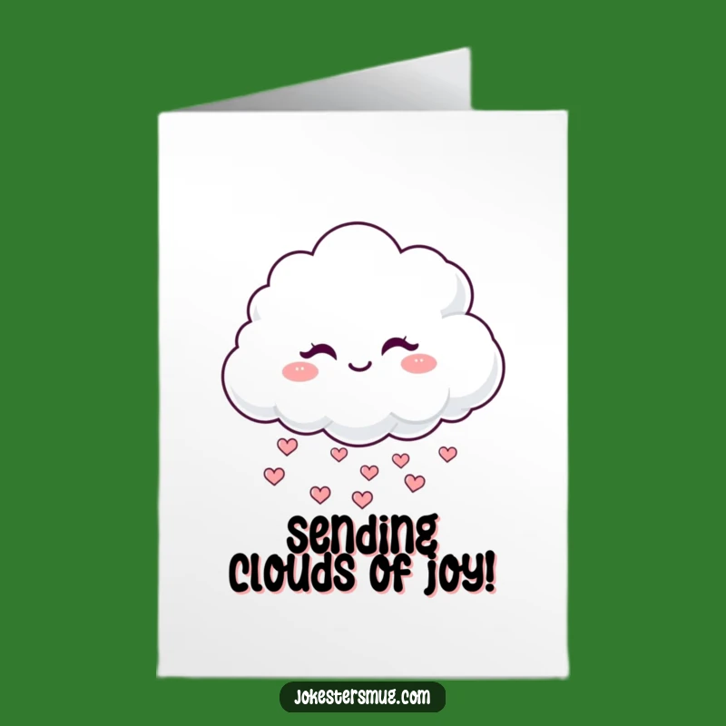 Free Printable Cloud Birthday Card: Winking Hearts for a Downloadable Gift