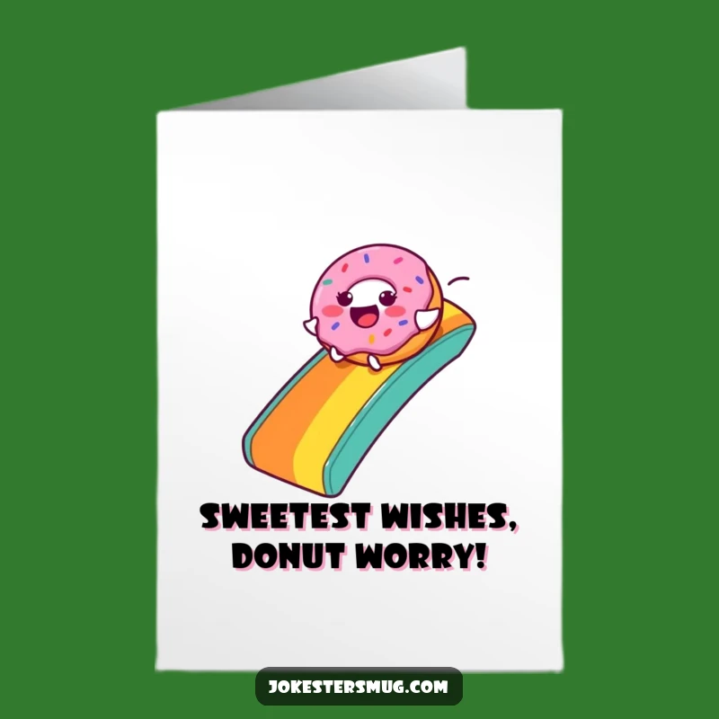 Free Printable Donut Birthday Card: Joyful Rainbow Slide for a Downloadable Gift