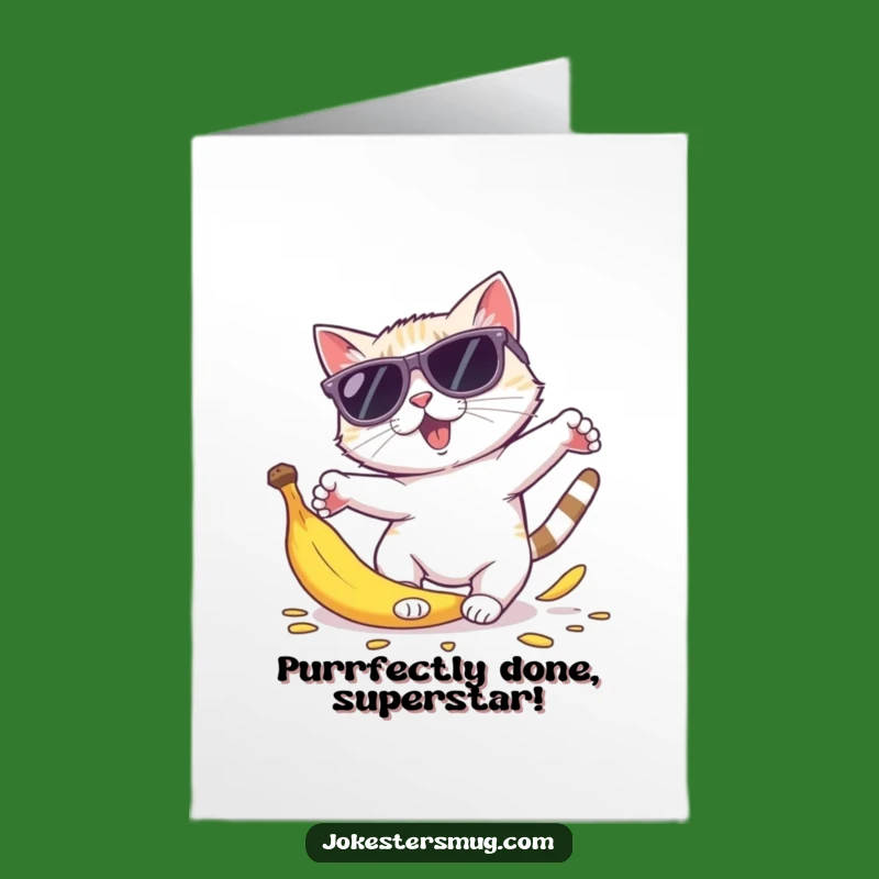 Free Printable Cat Congrats Card - Comical Chaos Downloadable!