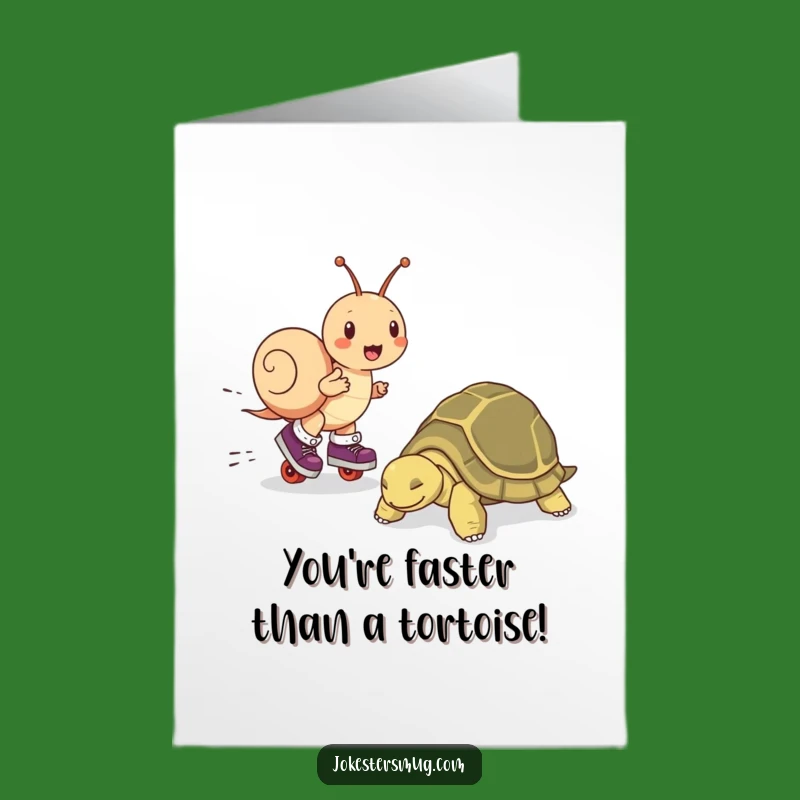 Free Printable Snail Roller Skate Congrats Card - Hilarious Downloadable Celebration Gift