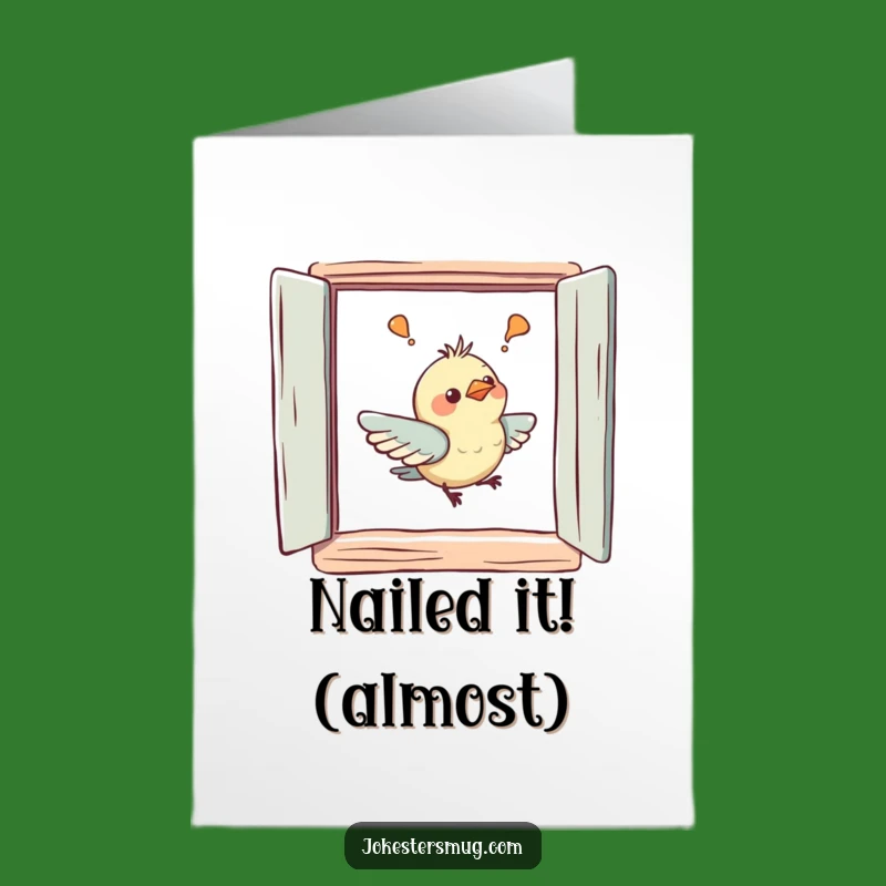 Free Printable Congrats Card: Confused Birds Beak Bump, Funny Downloadable Gift