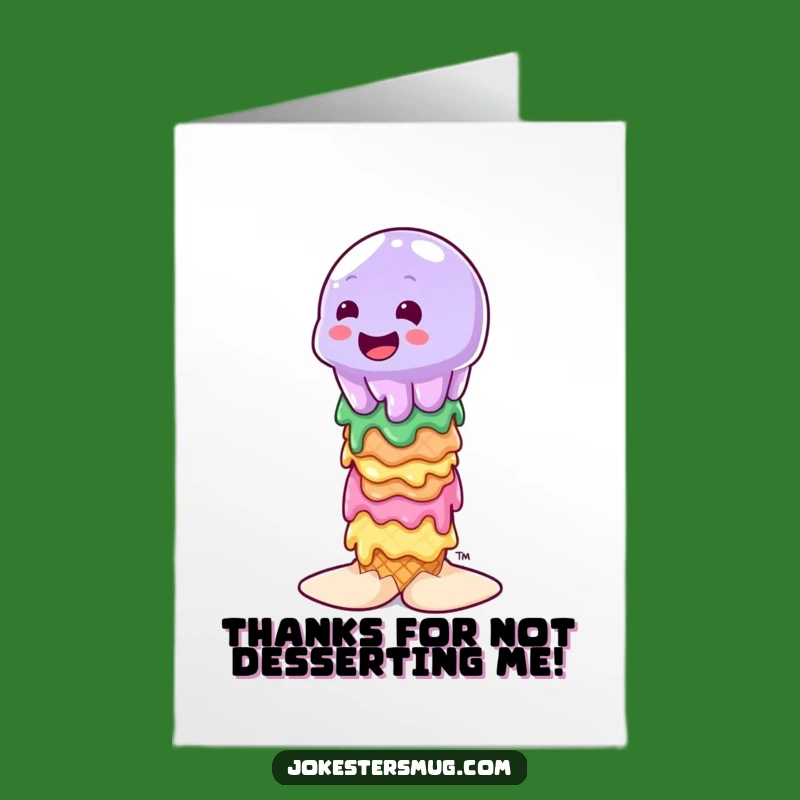 Free Printable Thank You Card: Jelly & Ice Cream, Whimsical Downloadable for Sweet Thanks