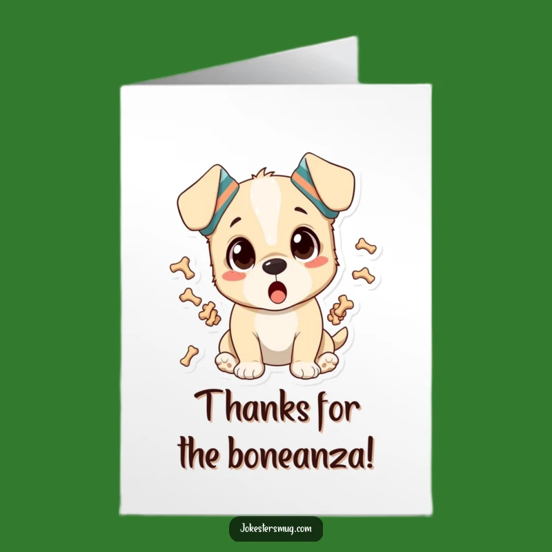 Free Printable Thank You Card: Juggling Puppy, Funny Dog Appreciation Downloadable