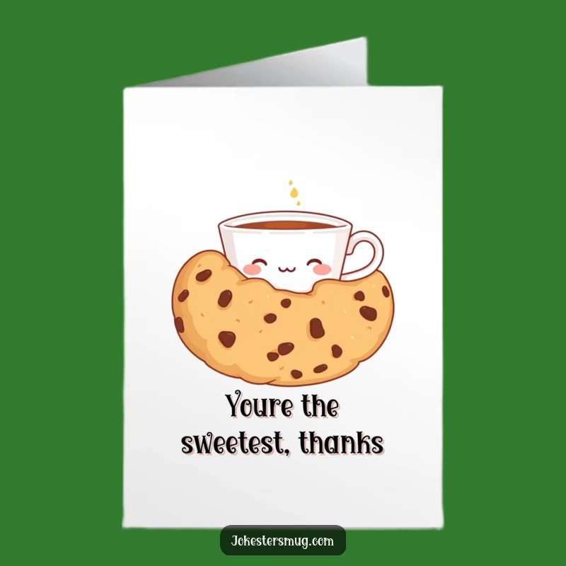 Free Printable Thank You Card: Shy Teacup's Cookie Hideout Funny Downloadable Gratitude Gift