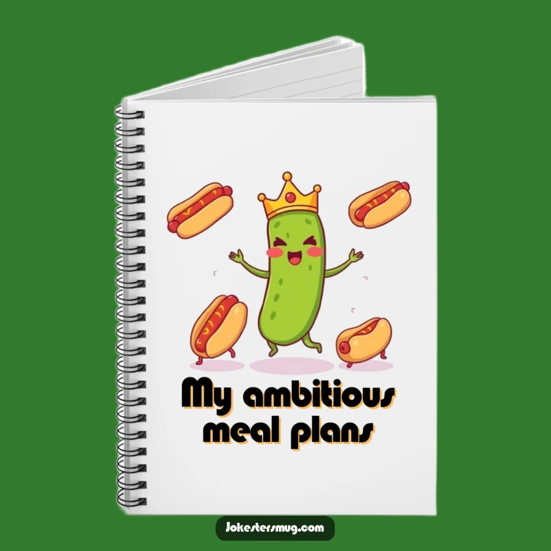 Funny Pickle Juggling Notebook, Royal Chaos Jotting, Hilarious Gift for Writers