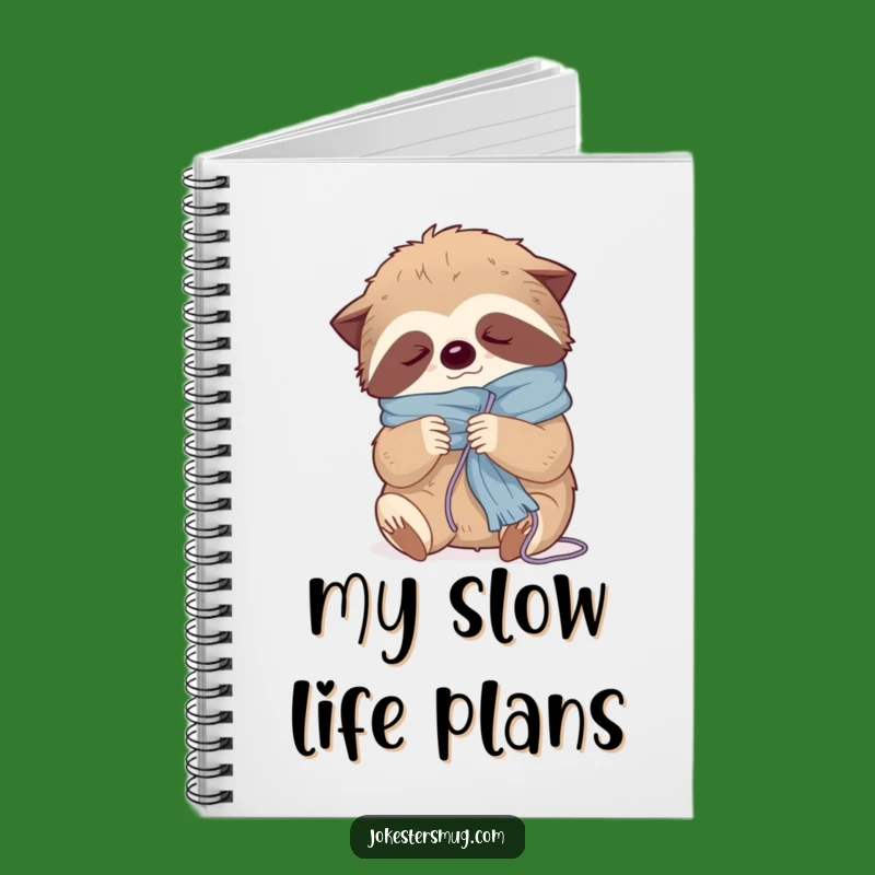 Funny Sloth Knitting Notebook: Sleepy Crafter Journal, Great Funny Gift