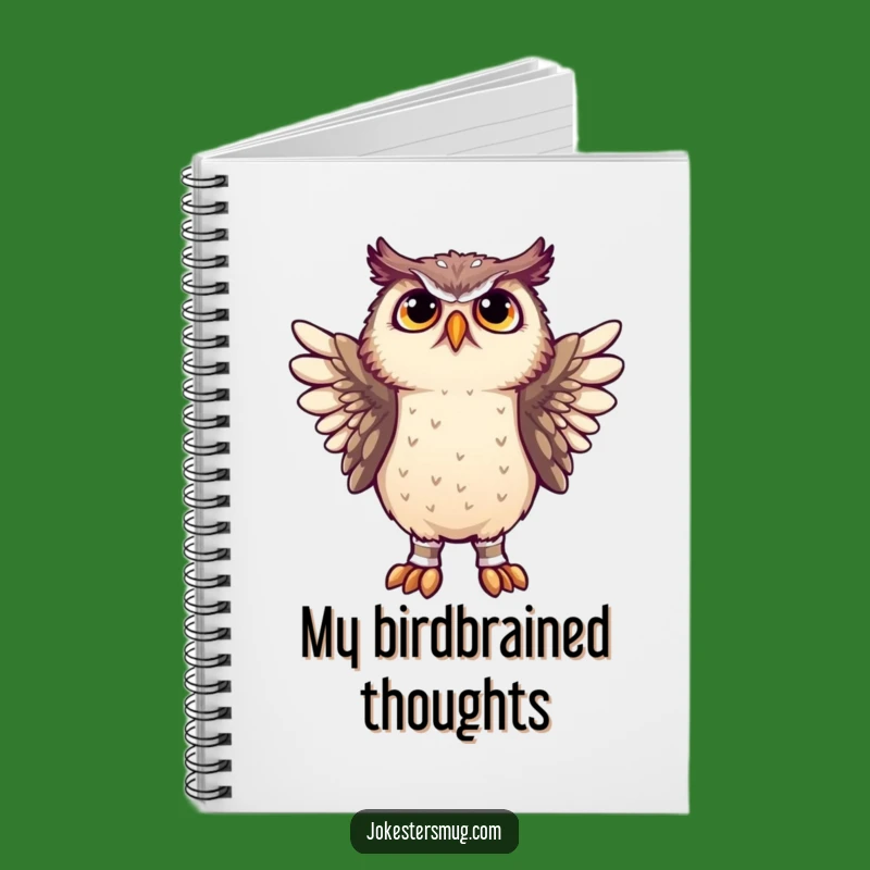 Funny Confused Owl Wing Socks Notebook - Journal Your Thoughts with Hoot-tastic Flair