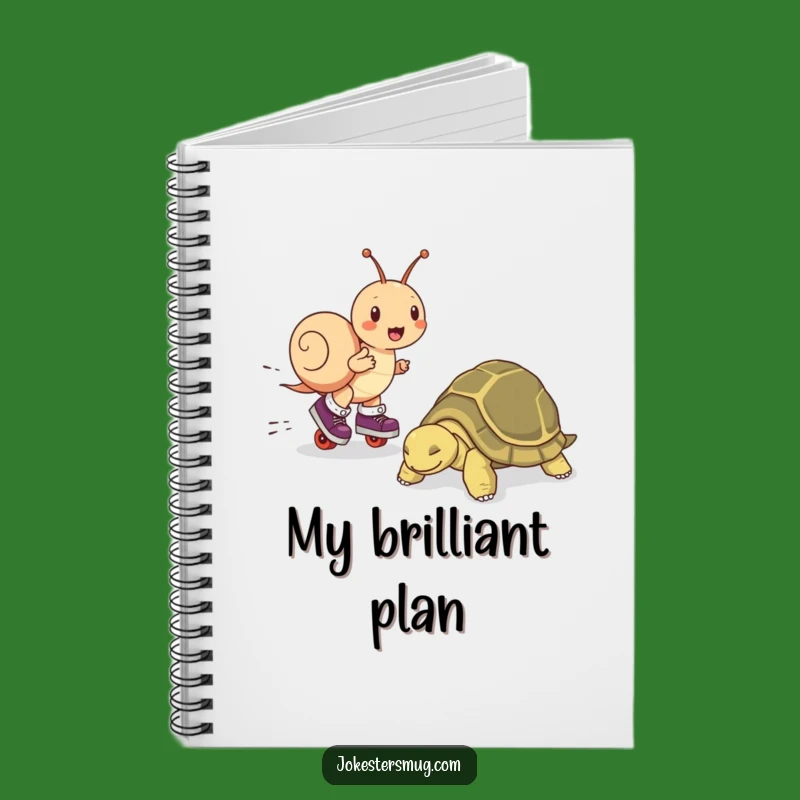 Funny Snail Skater Notebook - Jot Down Ideas at Your Own Pace