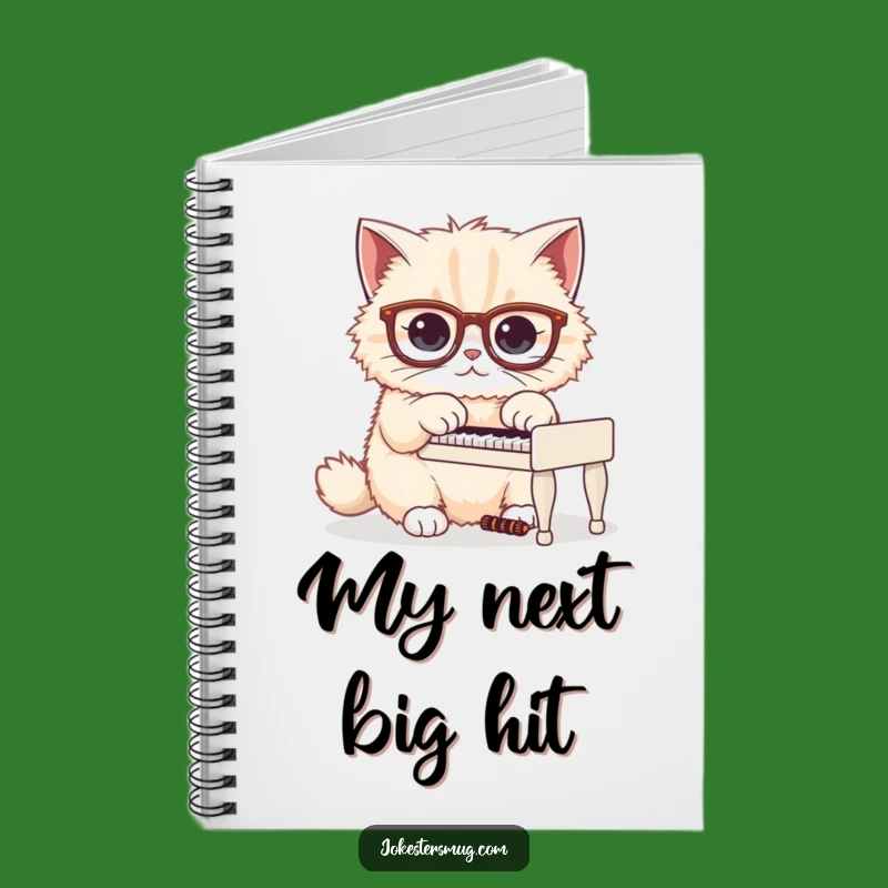 Funny Cat Piano Notebook: Blank Sheets for Your Compositions, Humorous Journal