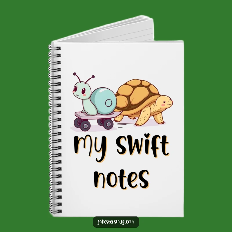 Funny Snail Skater Notebook Journal Tortoise Nap Race Humor Gift