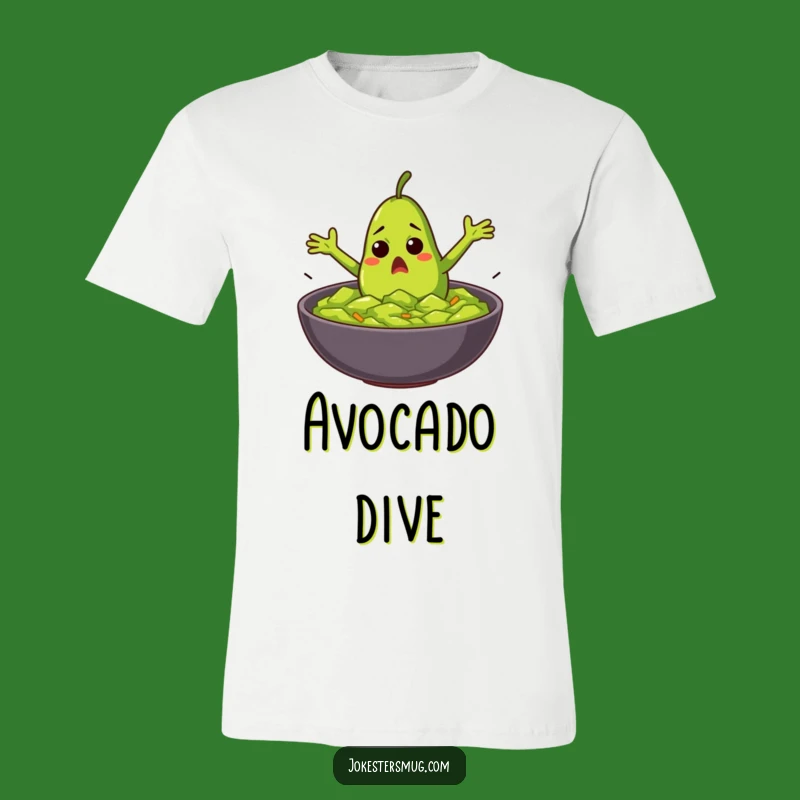 Funny Avocado Guacamole Dive T-Shirt: Foodie Humor, Great Gift!