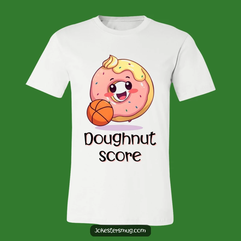 Funny Donut Basketball T-Shirt: Hilarious Sports Apparel for Doughnut Devotees