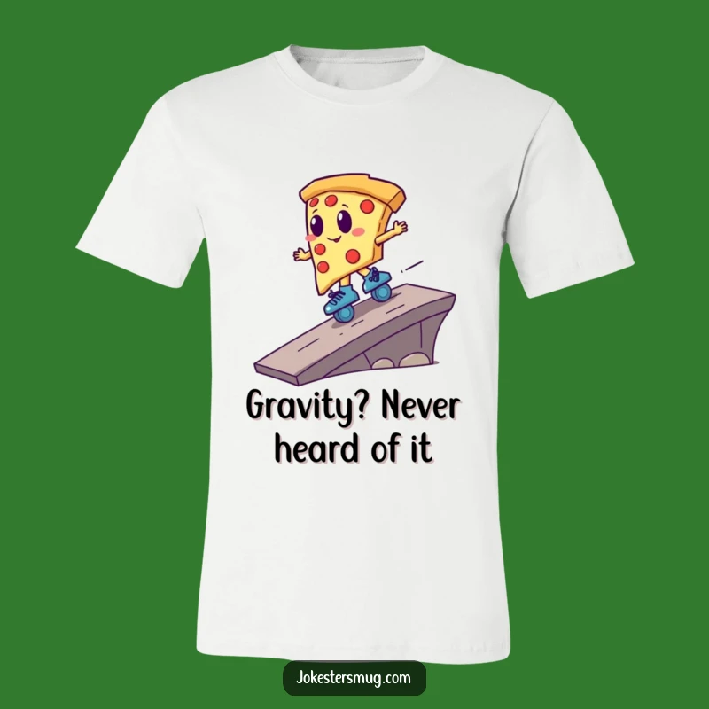 Funny Pizza Roller Skater T-Shirt - Hilarious Action Design for Foodie Fun