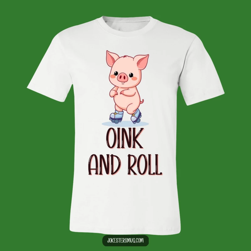 Funny Roller Skating Pig T-Shirt: Show Off Your Quirky Moves Gift