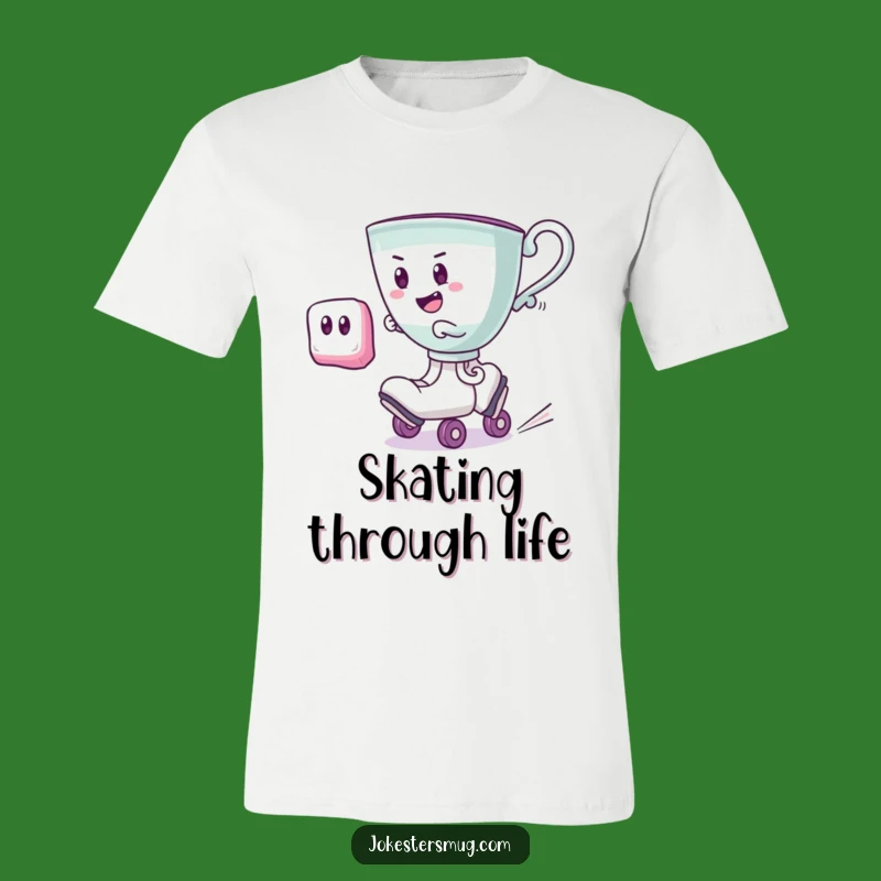 Funny Roller Skating Teacup T-Shirt: Wear Your Speed with Style