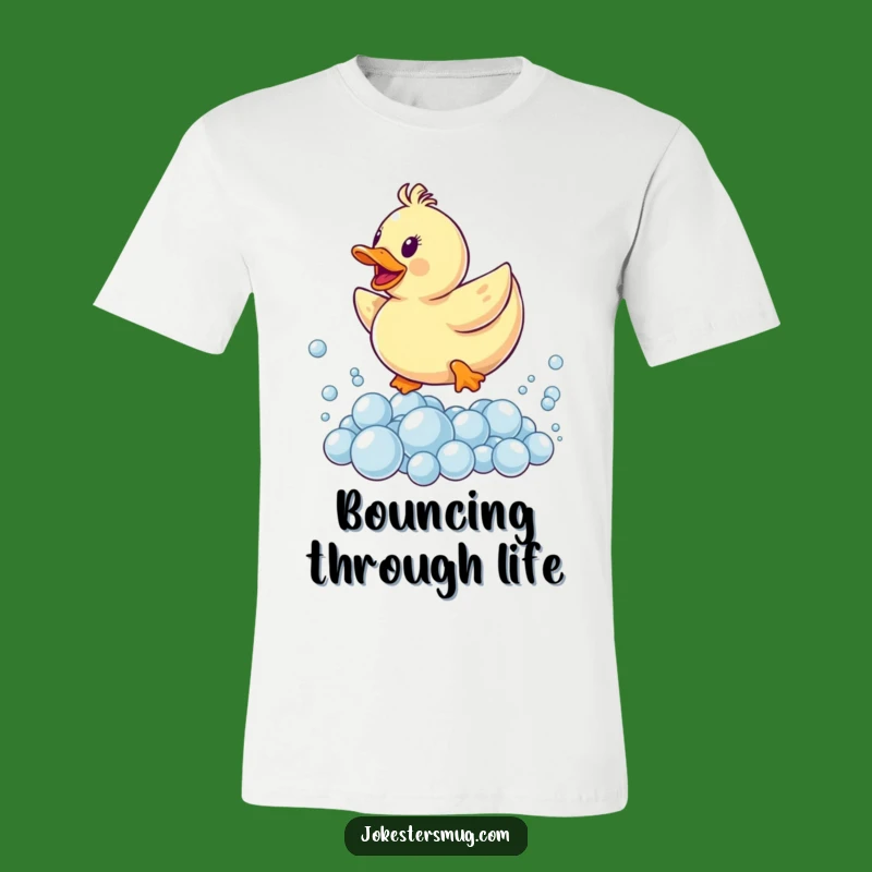 Funny Rubber Ducky Bubble Leap T-Shirt: Hilarious Aquatic Adventure Tee