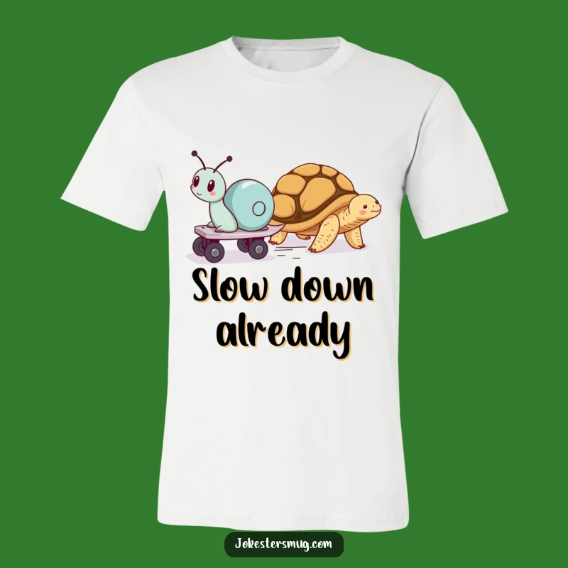 Funny Snail Skater T-Shirt Tortoise Nap Race Humor Gift